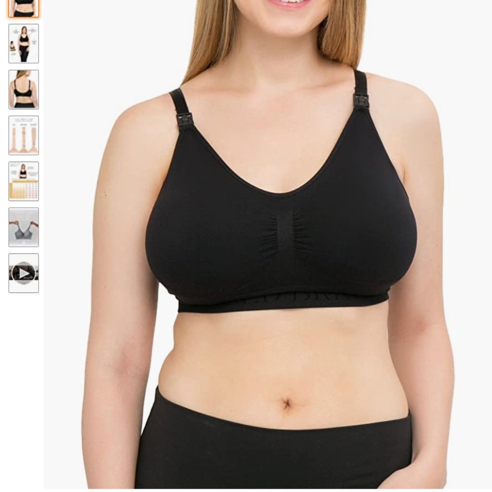 Kindred Bravely Simply Sublime Seamless Nursing Bra for Breastfeeding | Black M